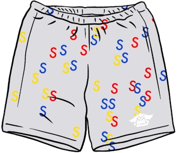 Supreme 刺绣S标灰色休闲短裤 Buy Supreme 刺绣S标灰色休闲短裤