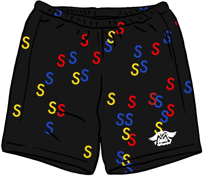 supreme-embroidered-s-sweatshort-black