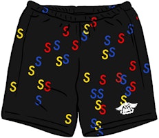 Supreme Embroidered S Sweatshort Black Supreme Embroidered S Sweatshort Black