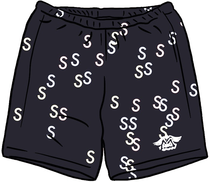 supreme-embroidered-s-sweatshort-navy