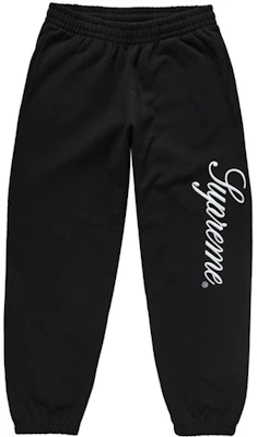 Supreme 刺繡字樣運動長褲 黑色 Buy Supreme 刺繡字樣運動長褲 黑色