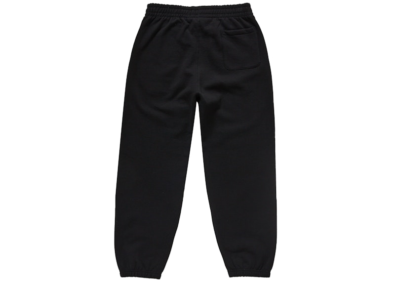 Supreme Embroidered Script Sweatpant Black 圖 2