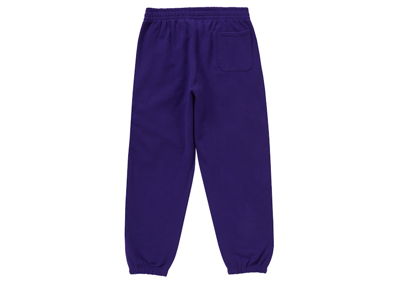 Supreme Embroidered Script Sweatpant Purple 圖 2