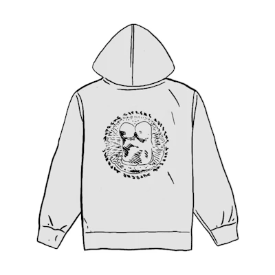 Supreme Embryo Hooded Sweatshirt Ash Grey