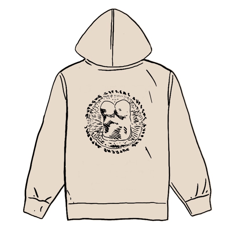 Supreme Embryo Hooded Sweatshirt Natural