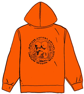 Sudadera con Capucha Supreme Embryo Naranja Buy Sudadera con Capucha Supreme Embryo Naranja