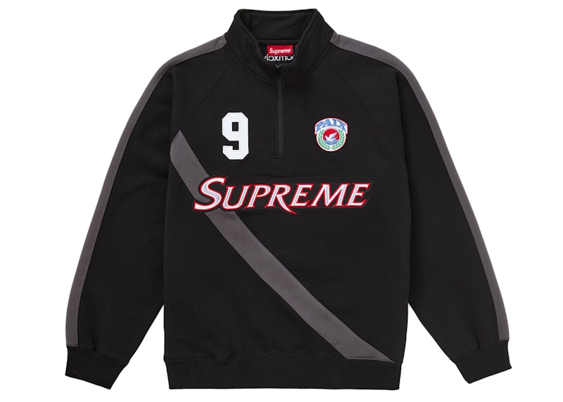 Supreme Equipe Half Zip Sweatshirt Black