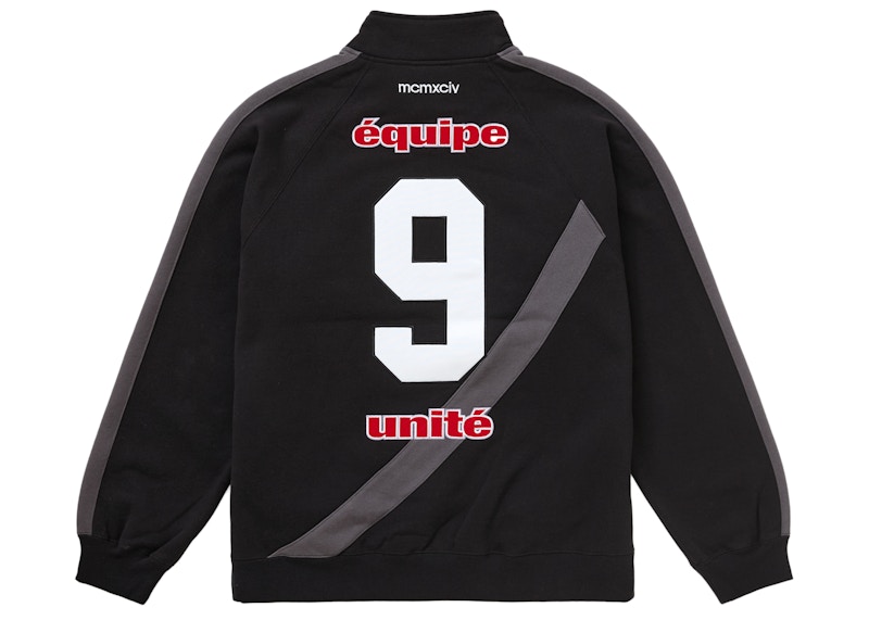 Order Sudadera Supreme Equipe con Cremallera Media Negra.