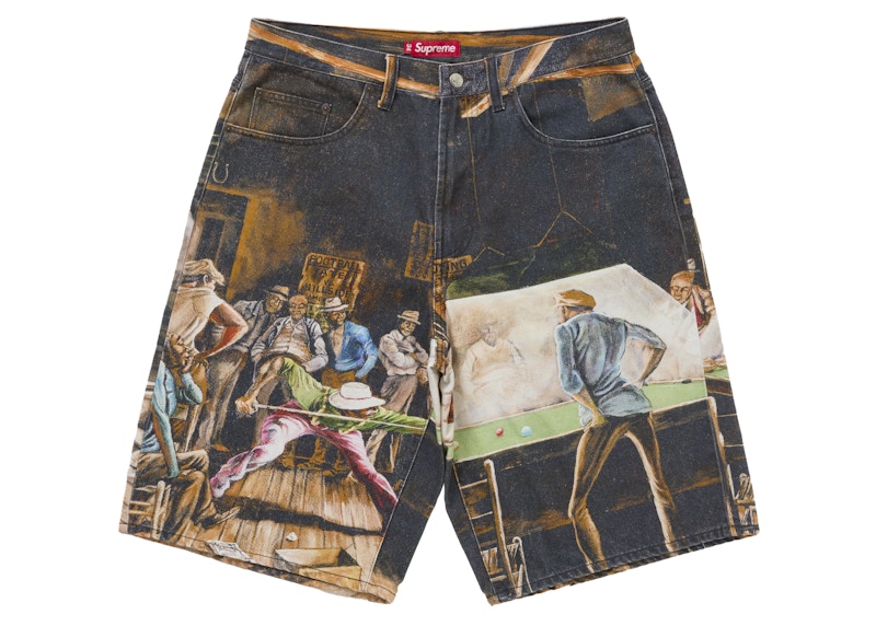 Supreme Ernie Barnes Baggy Denim Short Pool Hall