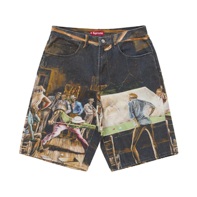 Supreme Ernie Barnes Baggy Denim Short Pool Hall