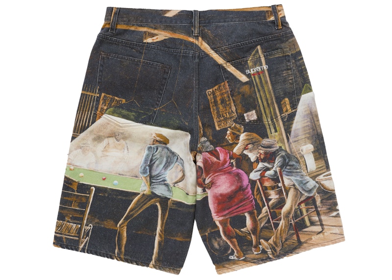 Supreme Ernie Barnes Baggy Denim Short Pool Hall 圖 2