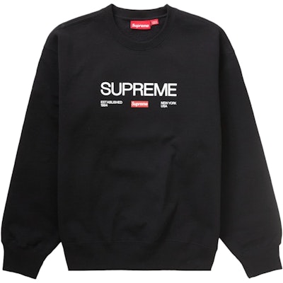 Supreme Sudadera Establecida Negra Buy Supreme Sudadera Establecida Negra