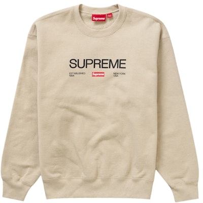 Supreme Established 粘土色圆领卫衣 Buy Supreme Established 粘土色圆领卫衣
