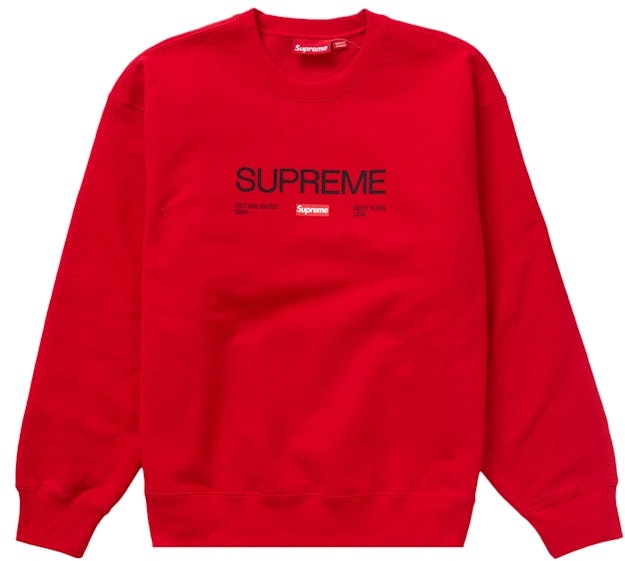 supreme-established-crewneck-red