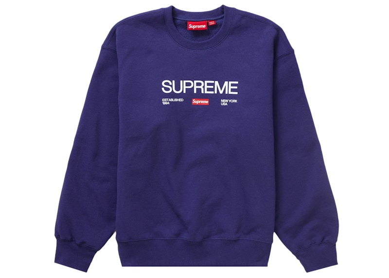 Supreme Established Crewneck Washed Navy