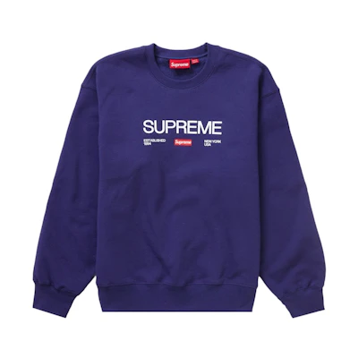 Supreme Established Crewneck Washed Navy