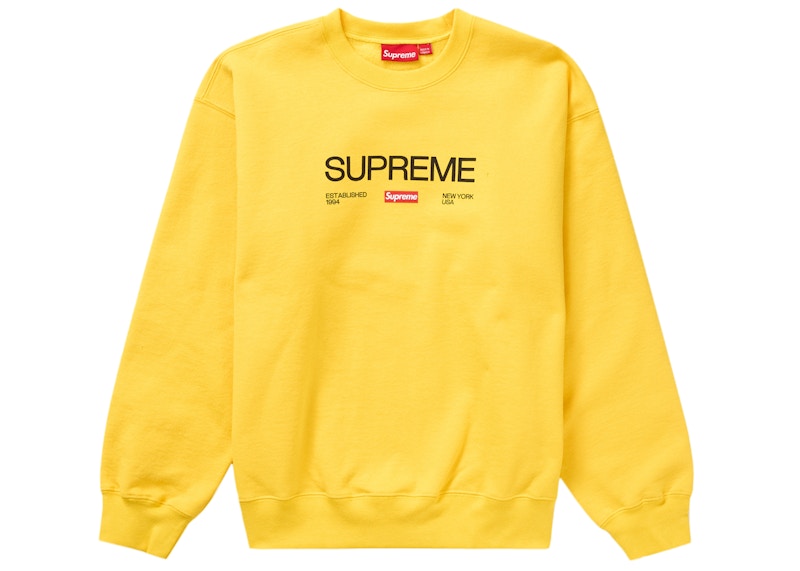 Supreme Established Crewneck Yellow