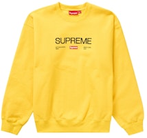 Supreme Established Crewneck Yellow Supreme Established Crewneck Yellow