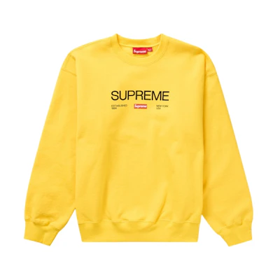 Supreme Established Crewneck Yellow