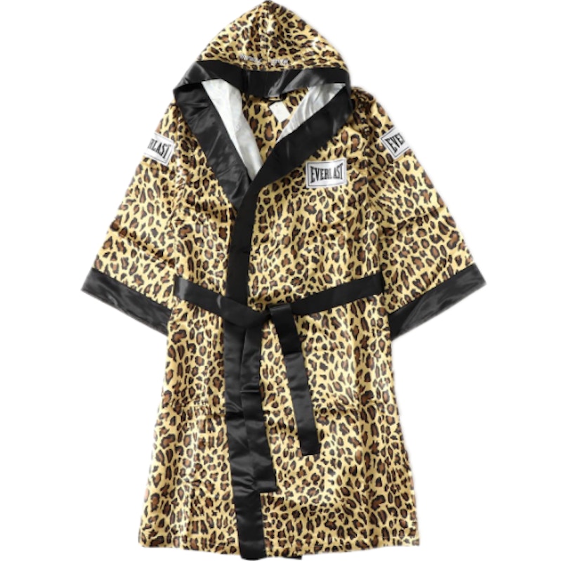 Supreme Everlast Satin Hooded Boxing Robe Leopard