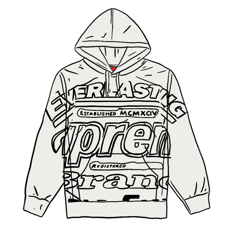 Supreme Everlasting Hooded Sweatshirt White