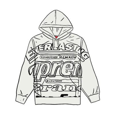 Supreme Everlasting Hooded Sweatshirt White