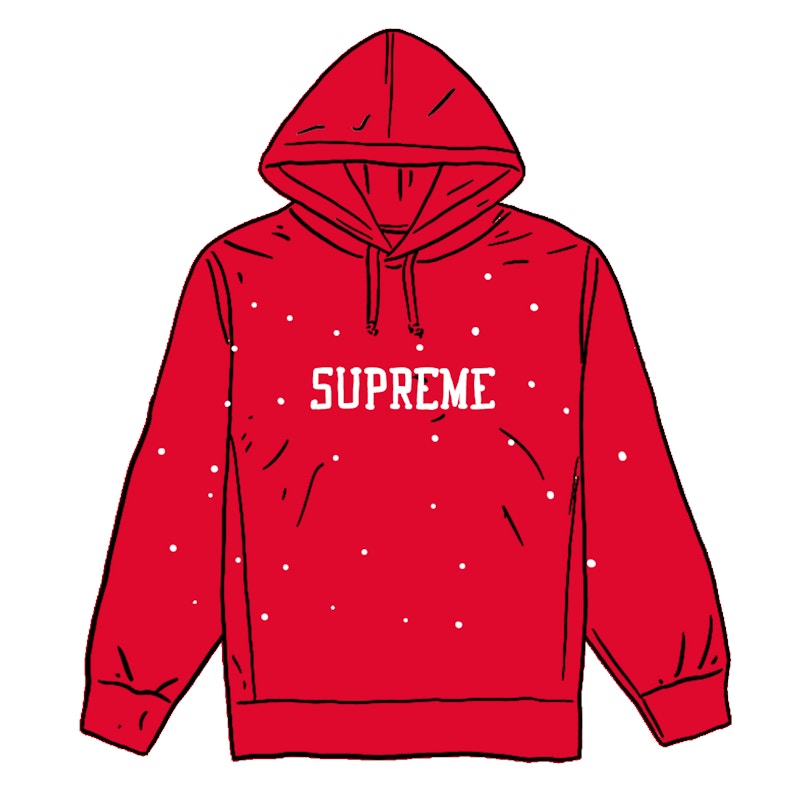 Supreme Eyelet Hooded Sweatshirt Red
