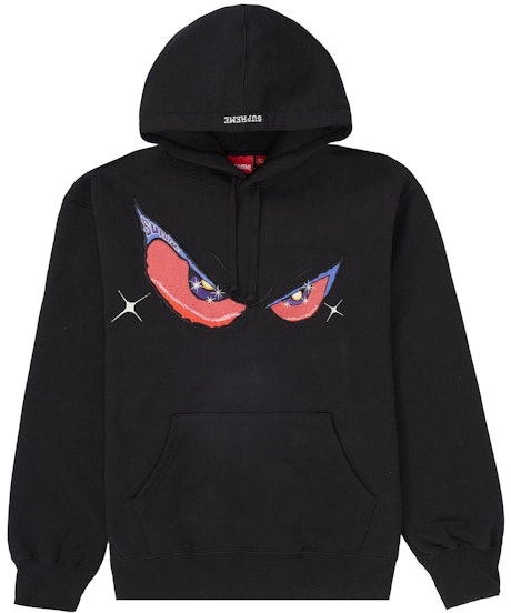 supreme-eyes-hooded-sweatshirt-black