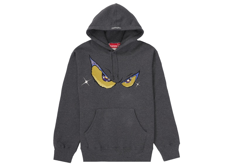 Buy シュプリーム 目 パーカー (チャコール)
