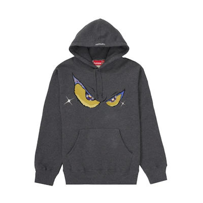 Supreme Eyes Hooded Sweatshirt Charcoal