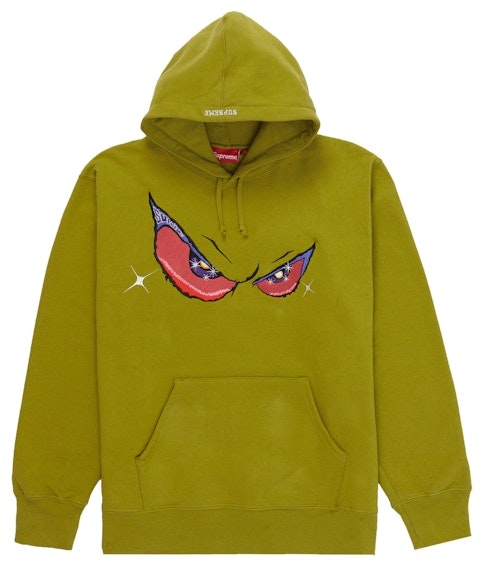 supreme-eyes-hooded-sweatshirt-moss