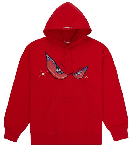 supreme-eyes-hooded-sweatshirt-red