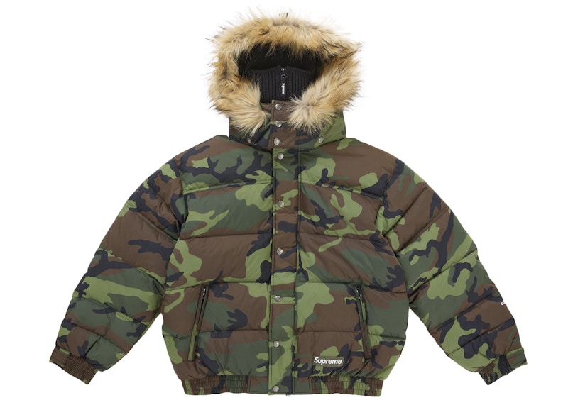 Supreme Facemask 700-Fill Down Puffer Jacket Woodland Camo