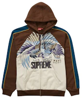 Supreme Falcon Raglan Zip Up Hooded Sweatshirt Natural Supreme Falcon Raglan Zip Up Hooded Sweatshirt Natural