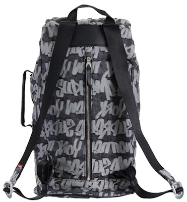 Supreme Fat Tip Jacquard Denim Backpack Black Order Supreme Fat Tip Jacquard Denim Backpack Black