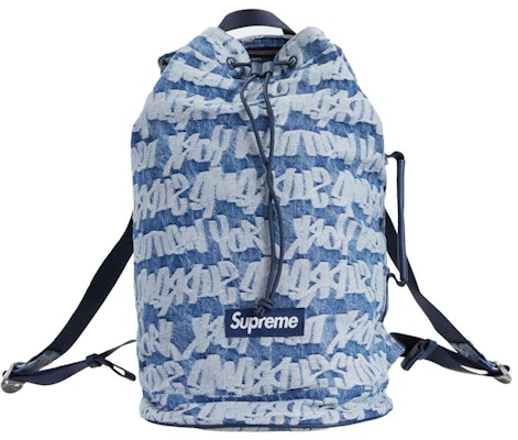 Ransel Denim Jacquard Biru Supreme Fat Tip Buy Ransel Denim Jacquard Biru Supreme Fat Tip