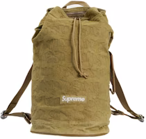 Supreme Fat Tip Jacquard Denim Backpack Olive Supreme Fat Tip Jacquard Denim Backpack Olive