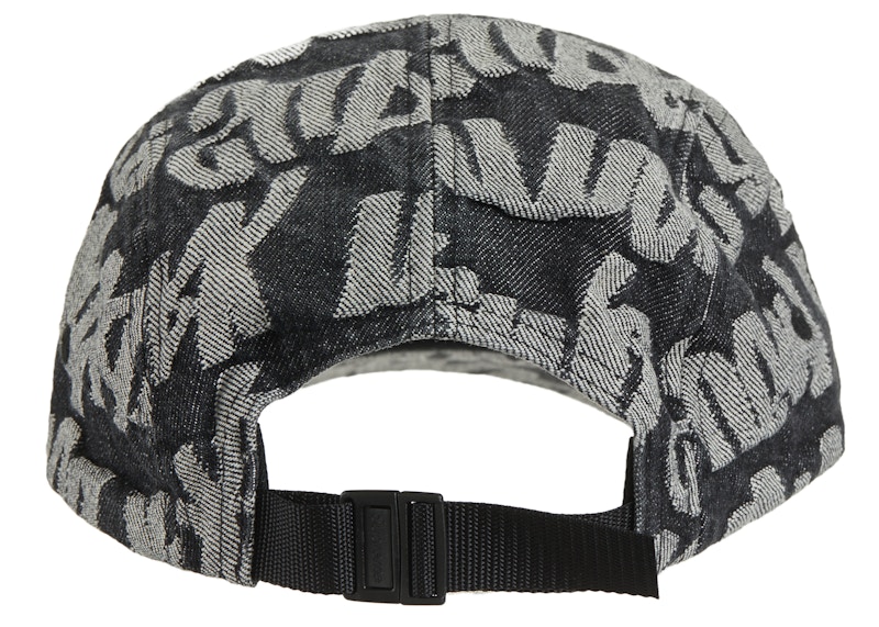 Order Supreme Gorra Camp Denim Negro con Diseño Fat Tip Jacquard