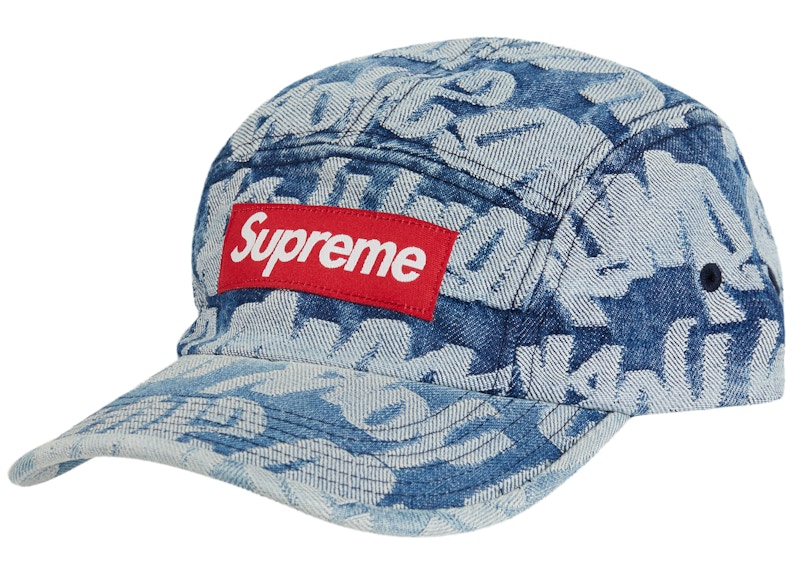 Buy Supreme Gorra Camp Denim Azul Fat Tip Jacquard