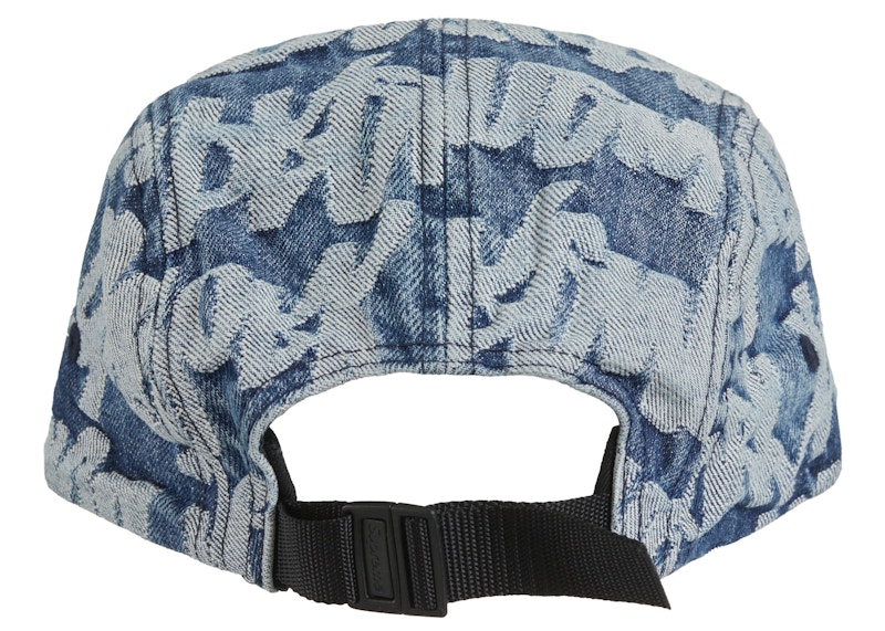 Order Supreme Gorra Camp Denim Azul Fat Tip Jacquard