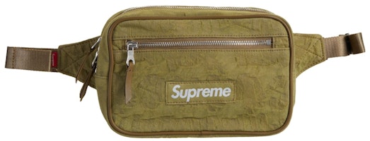 Supreme Fat Tip Jacquard Denim Waist Bag Olive Supreme Fat Tip Jacquard Denim Waist Bag Olive