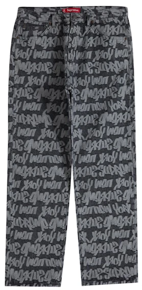 supreme-fat-tip-jacquard-regular-jean-black