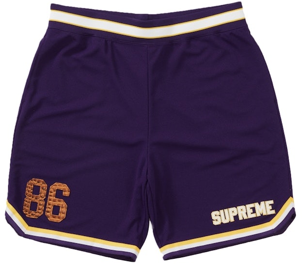 supreme-faux-croc-basketball-short-purple