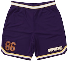 Supreme Faux Croc Basketball Short Purple Supreme Faux Croc Basketball Short Purple