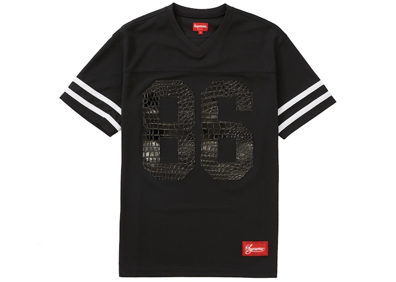 シャツ Supreme Faux Croc Football Jersey Black Supreme Faux Croc Football Jersey Black Men's - SS22 - US