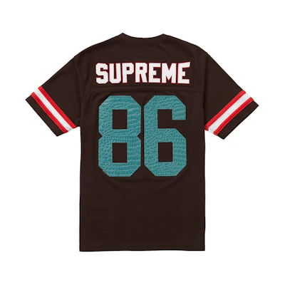 Supreme Faux Croc Football Jersey Brown