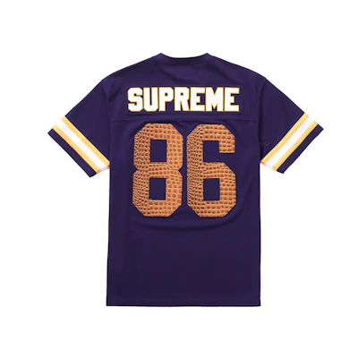 Supreme Faux Croc Football Jersey Purple