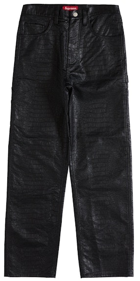 supreme-faux-croc-painter-pant-black