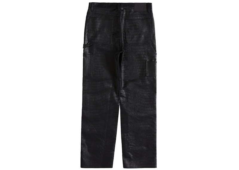 Supreme Faux Croc Painter Pant Black 圖 2