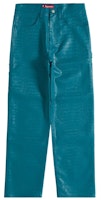 Supreme Faux Croc Painter Pant Teal Supreme Faux Croc Painter Pant Teal